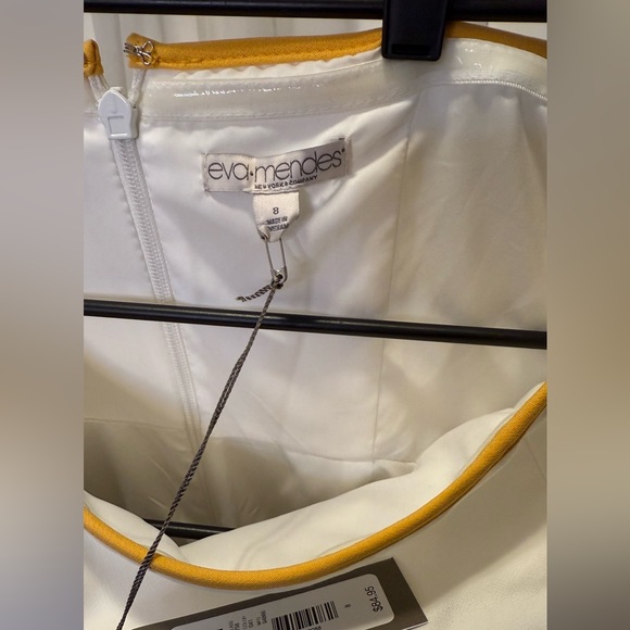 New York & Company White Dress with Yellow Accents - Picture 4 of 4